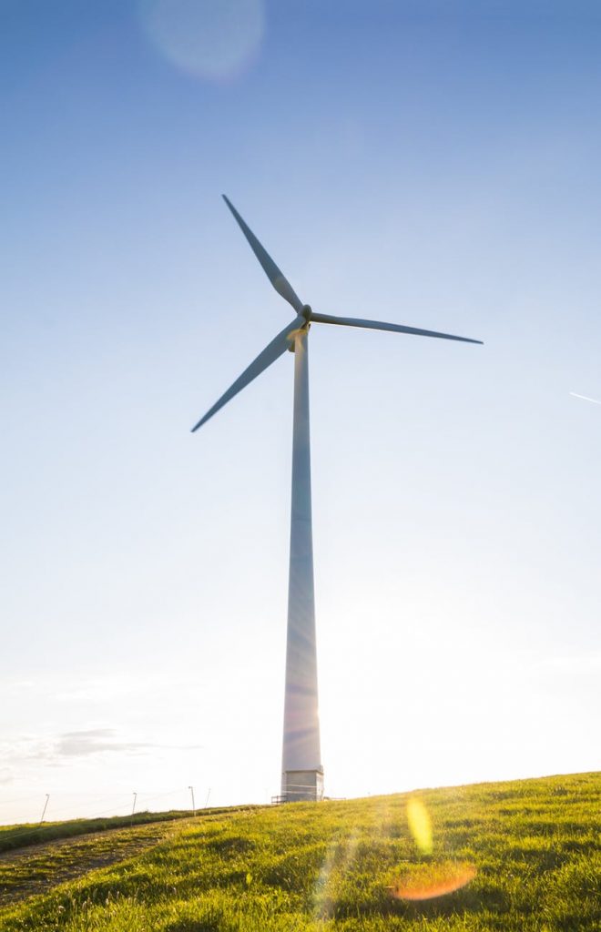 Producere green energy with wind turbines
